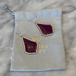 Kendra Scott Alex Gold Drop Earrings In Purple